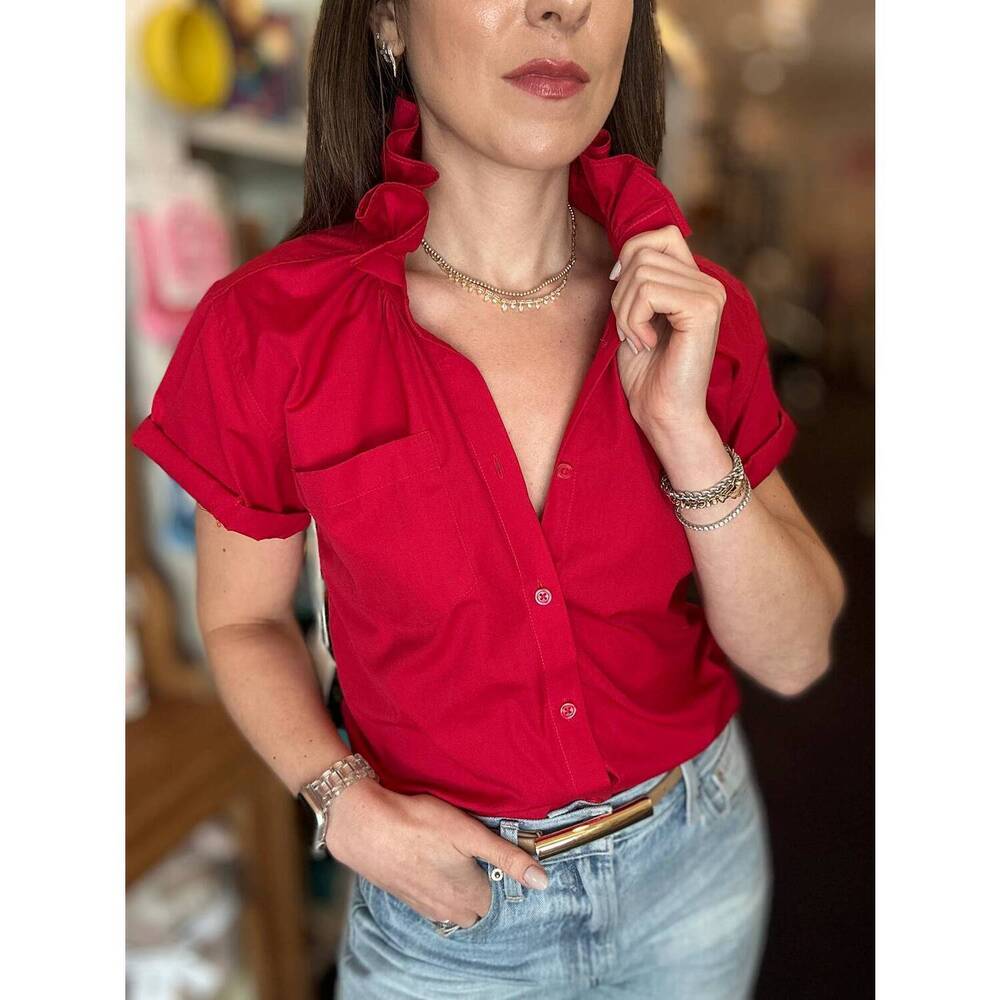 NEW SHOP KMJ quarantini top in red